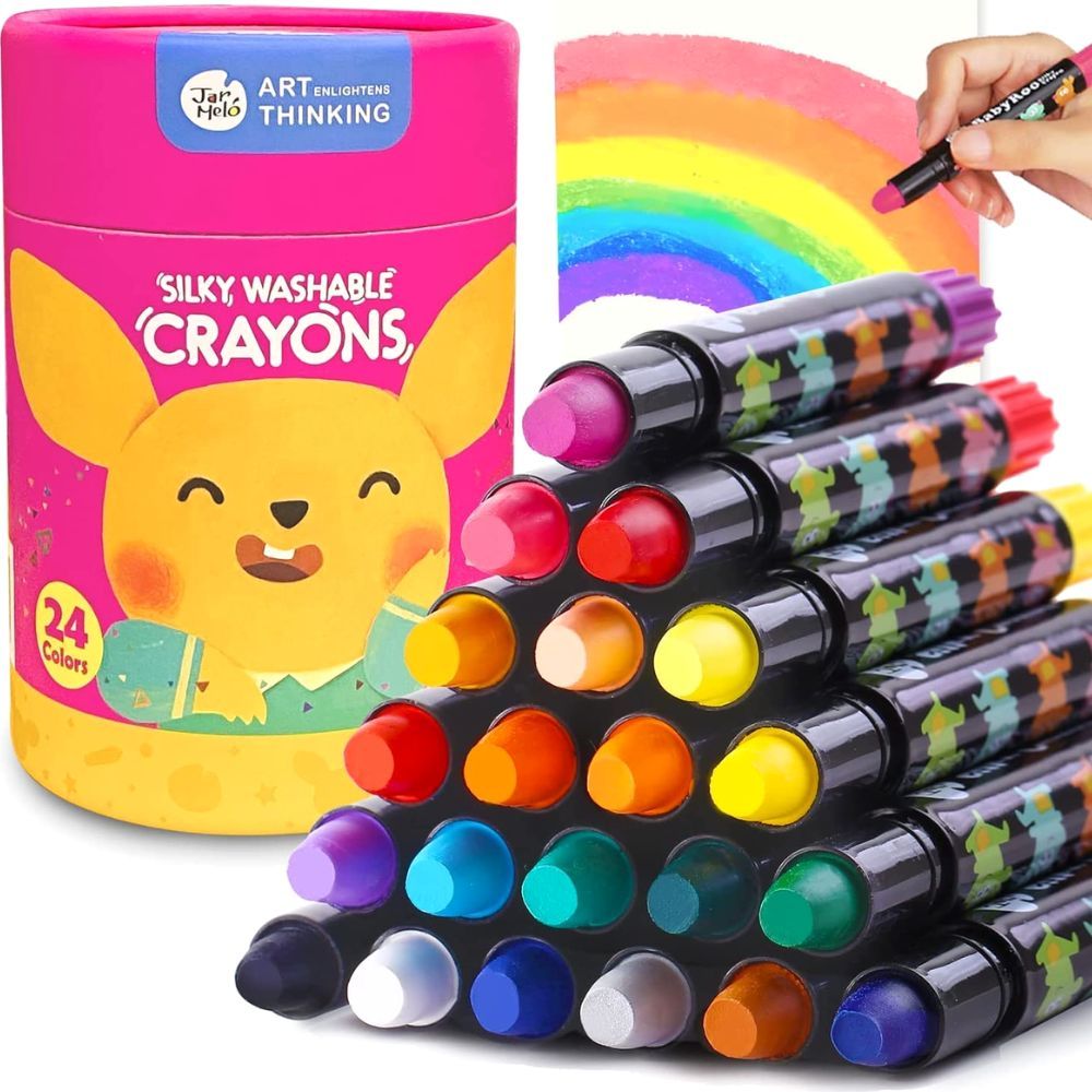 Toddler Crayons, 12 Colors Non Toxic Crayons for Kids Ages 2-4, Easy to  Hold Jumbo Crayons for Kids, Safe for Babies and Children 